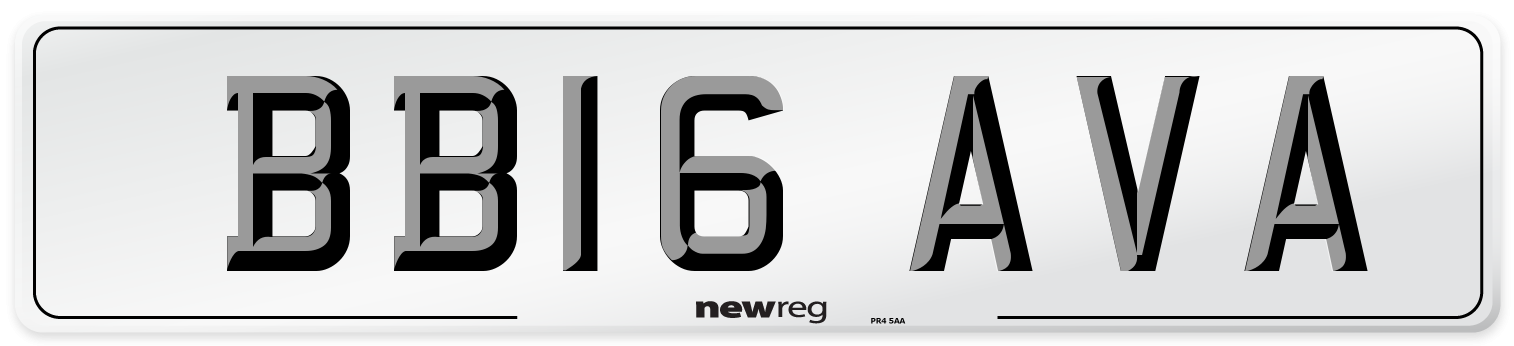 BB16 AVA Number Plate from New Reg